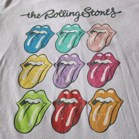 Girls The Rolling Stones Lavendar Tshirt With Graphics Size Large - Picture 2 of 5